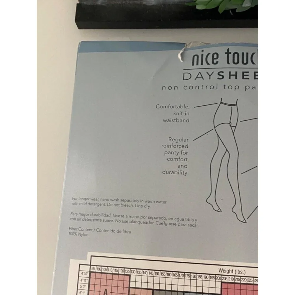 Hug Alon Nice Touch Day Sheer Non Control Driftwood Size C Sheer Toe New Vintage